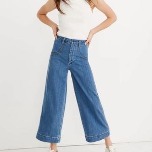 Madewell Emmett Wide-Leg Crop Jeans: Rainbow Stitched Edition